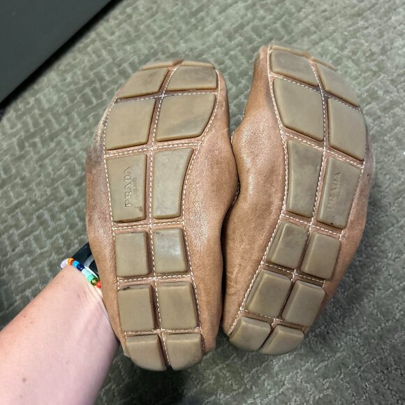Prada Brown Scrunch Loafers (37) - Picture 2 of 3
